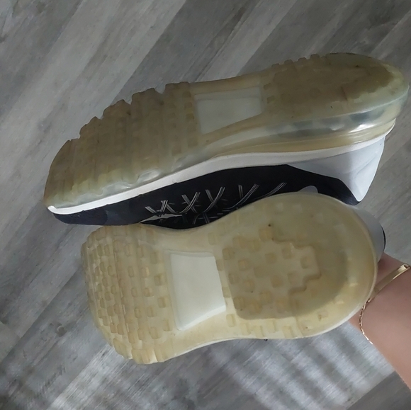 Nike Air Max Black Mesh Lace Up Running Training Sneakers Shoes - Picture 6 of 9